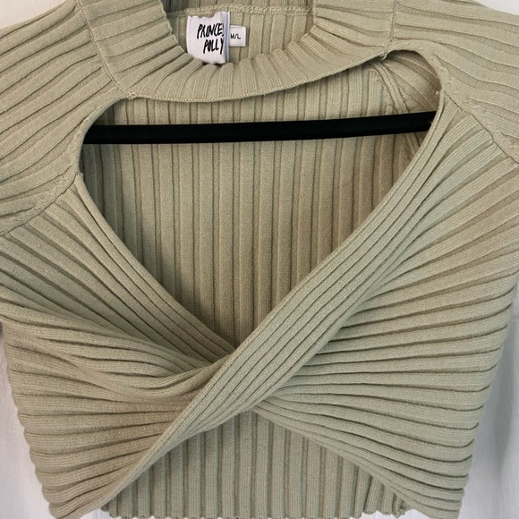 Princess Polly IRIS LONG SLEEVE TOP GREEN - Picture 3 of 6